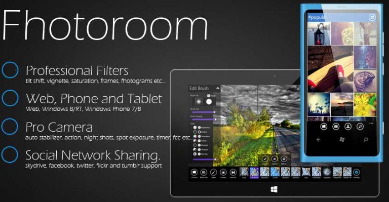 Fhotoroom per Windows Phone 8 si aggiorna portando la condivisione di foto su Instagram!