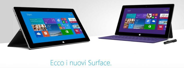 Microsoft Surface 2 e Microsoft Surface Pro 2 in dettaglio