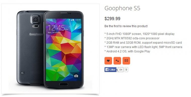 Samsung Galaxy S5 | Arriva già il primo clone a soli 300$ !