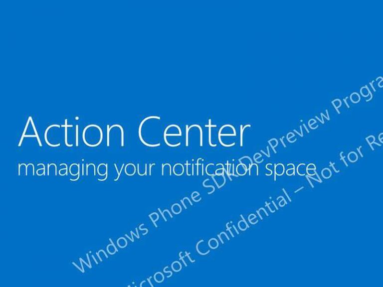 Windows Phone 8.1 | Nuovi dettagli sull’Action Center ( centro notifiche )