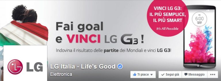 LG G3 in regalo con la promozione Mondiale LG !