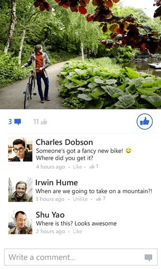 Facebook per Windows Phone