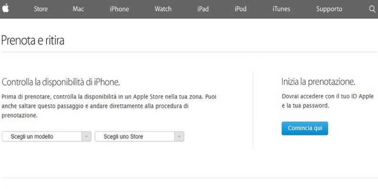 È ora possibile prenotare l’iPhone 6 online dal sito Apple!