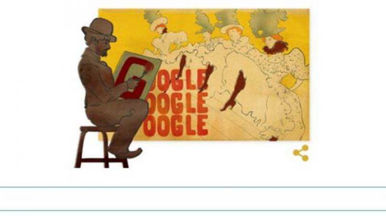 Google dedica un Doodle ai 150 del genio francese Henri de Toulouse-Lautrec