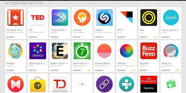 Google condivide l’elenco delle migliori applicazioni del 2014