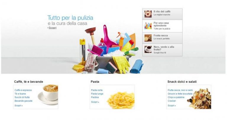 Amazon Italia diventa un supermercato, latte e pasta consegnate a casa in 1 giorno