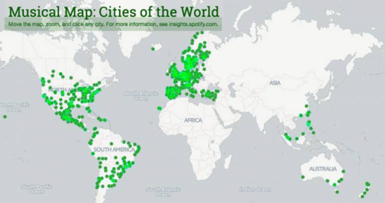 Spotify svela i gusti musicali di tutto il mondo