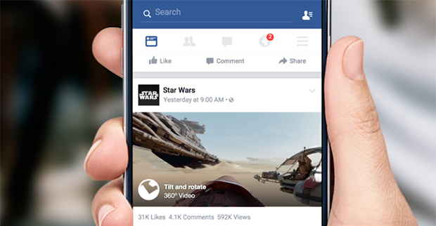 Facebook comincia il rilascio dei video 360 gradi all’interno del News Feed