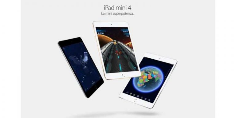 Nuovo iPad Mini 4: processore Apple A8 da 1.5GHz con 2GB di RAM