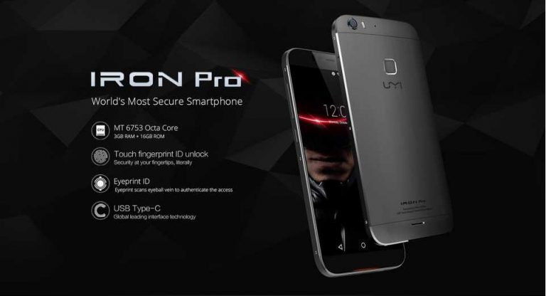 Umi Iron Pro: smartphone unico con 3 tipi di sicurezza biometrici