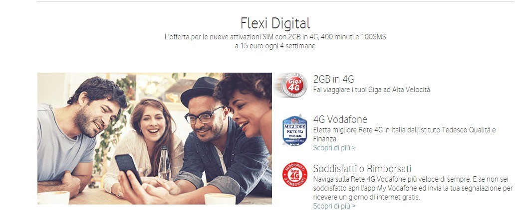 Vodafone lancia il 4G+ Plus: fino a 340Mbps