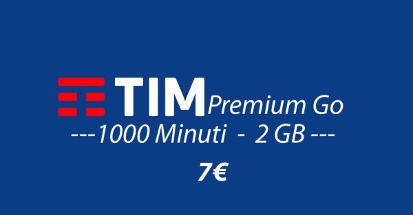 Tim Premium Go offre 1000 minuti e 2GB di internet a 7€ ogni 28 giorni