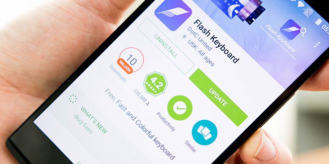 Flash Keyboard app Android