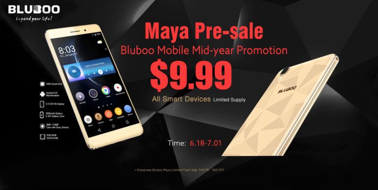 Bluboo Maya ed altri dispositivi a 9,99$. Il link per acquistarlo