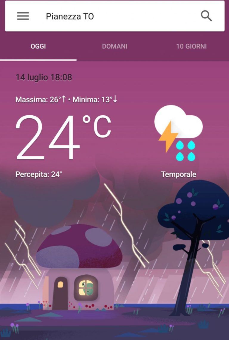 Google Meteo Android si aggiorna, interfaccia davvero super!