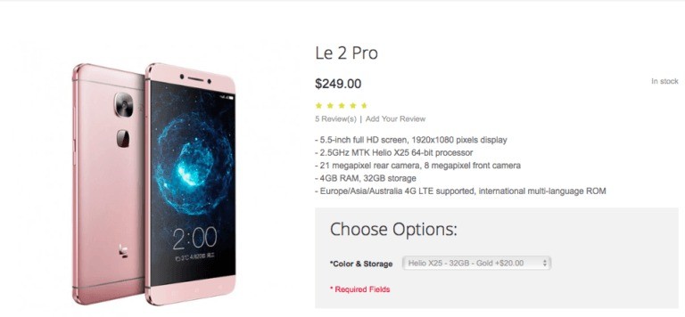 LeEco Le2 Pro con Helio X25 immesso sul mercato