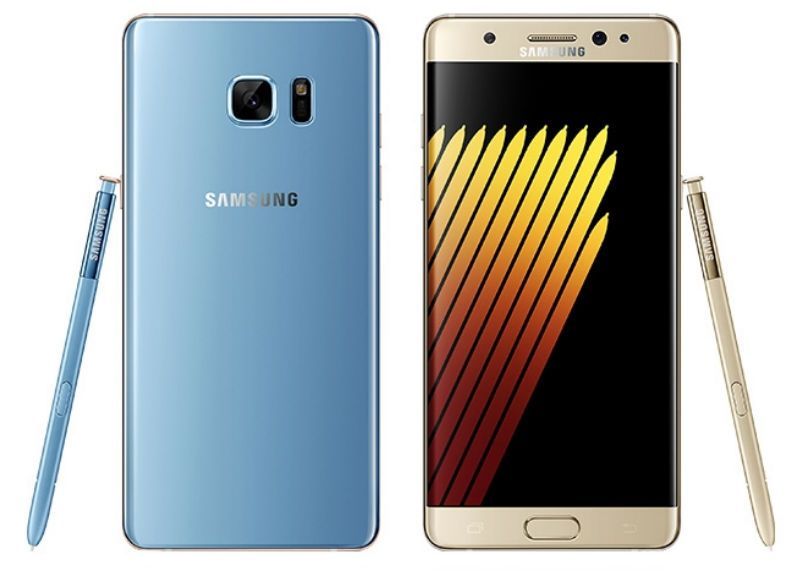 samsung galaxy note 7 oro e blu