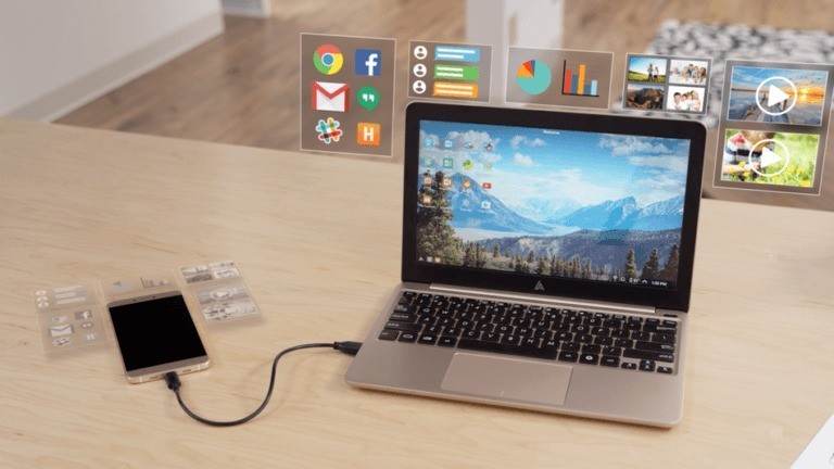 Superbook trasforma gli smartphones Android in laptops