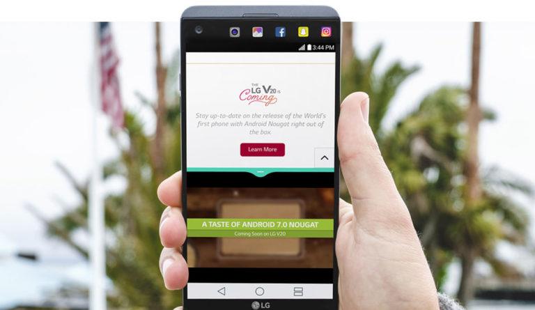 LG V20 per la prima volta sul mercato entro fine settimana
