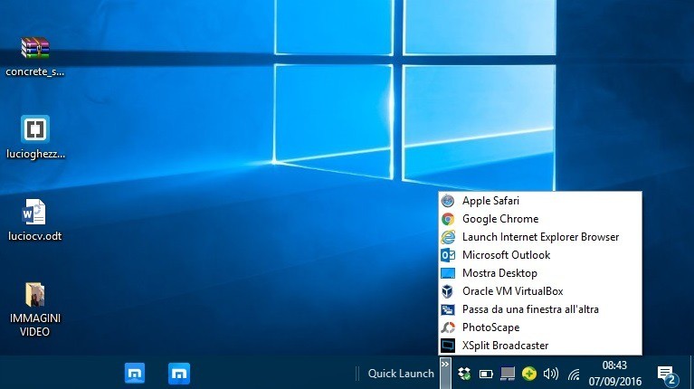 Con Quick Launch un tocco vintage su Windows 10 Anniversary Update