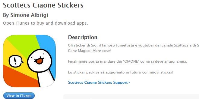 Scottecs Ciaone, su iMessage Store arrivano gli stickers di Sio