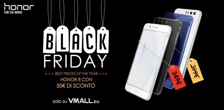 Black Friday Honor, da VMall 50€ di sconto su Honor 8