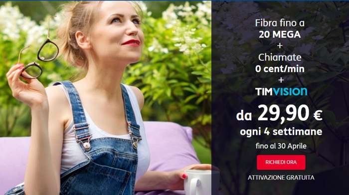 Nuovissime offerte Tim Smart Fibra Edition fino al 30 aprile e tre mesi di prova gratuita 100 MB