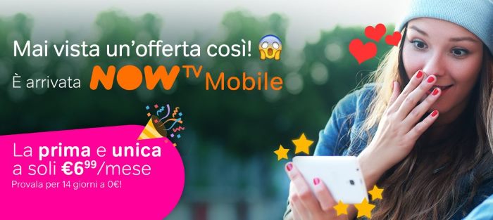 Offerta Now TV Mobile, serie TV ed Intrattenimento a soli 6,99 euro al mese