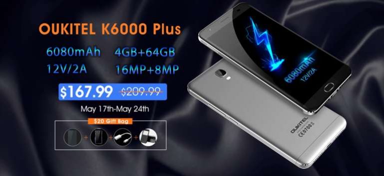 Nuovo aggiornamento software per OUKITEL K6000 Plus e vendita flash a 167,99$