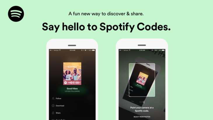 Spotify Codes, musica gratis in streaming e condivisione per un’app più social