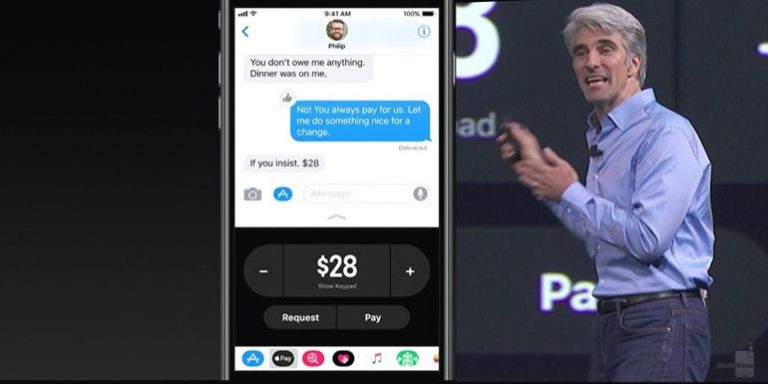 WWDC 2017 – Pagamento persona a persona con Apple Pay tramite iMessage con iOS 11