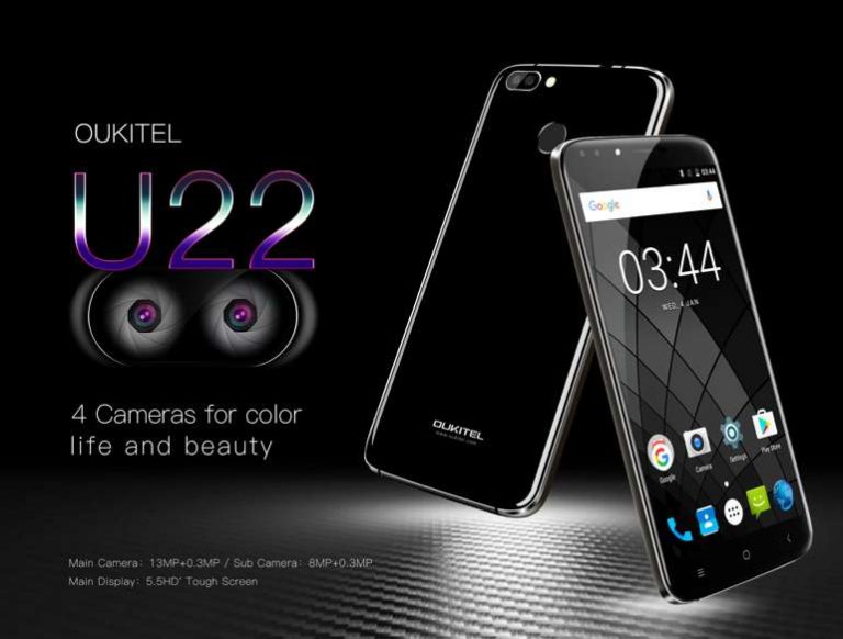 OUKITEL U22, rilasciate le specifiche complete del primo smartphone di casa con 4 fotocamere