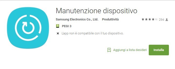 Disponibile l’applicazione Manutenzione dispositivo di Samsung sul Play Store