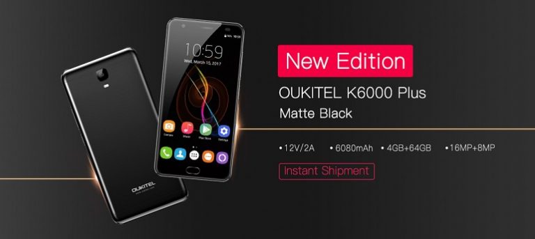 OUKITEL K6000 Plus: Nuova edizione nero opaco e nuovo aggiornamento software