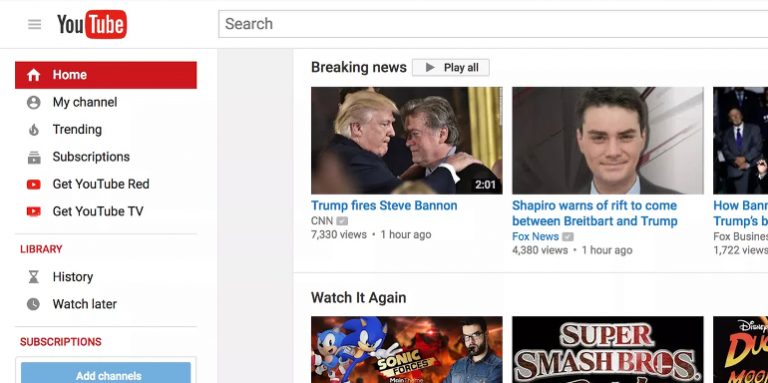 Novità per YouTube: in arrivo la sezione Breaking News