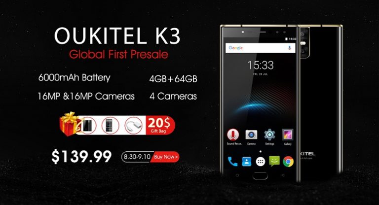 OUKITEL K3: da oggi in presale l’attesissimo flagship di casa OUKITEL