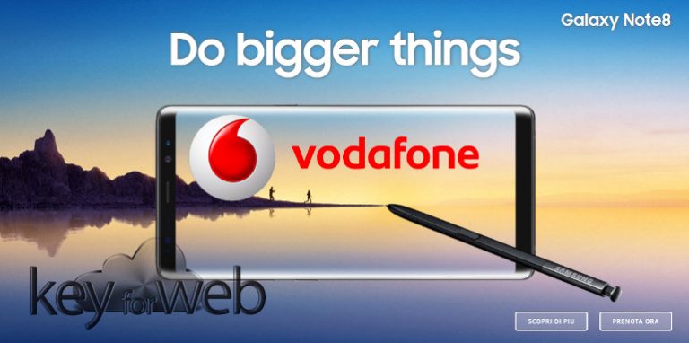 Samsung Galaxy Note 8, preordine in offerta con Vodafone