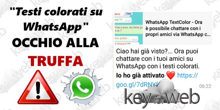 “Testi colorati su WhatsApp”, occhio alla truffa