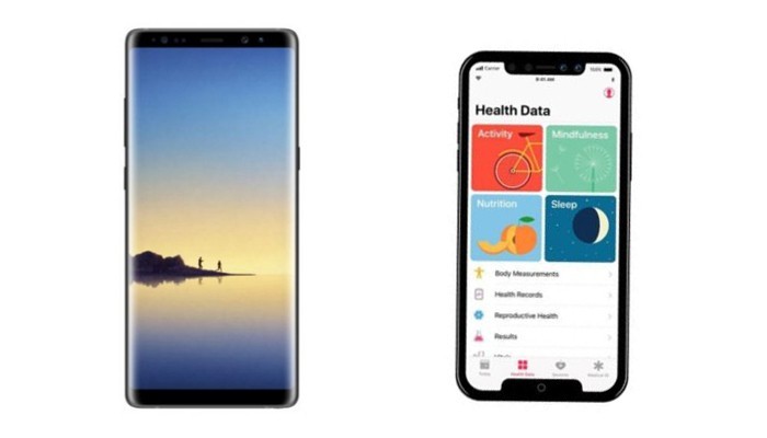 iPhone 8 vs Samsung Galaxy Note 8: specifiche a confronto