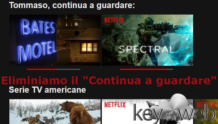 Come togliere il “Continua a guardare Netflix”