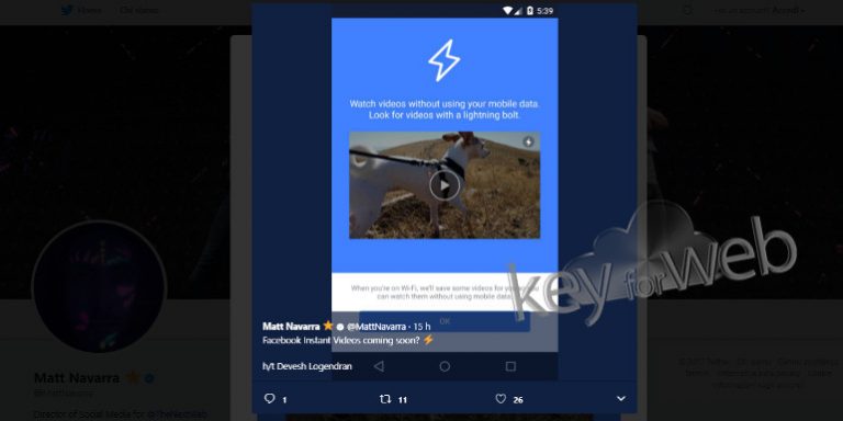 Facebook testa “Instant Video” per vedere i filmati senza connessione dati