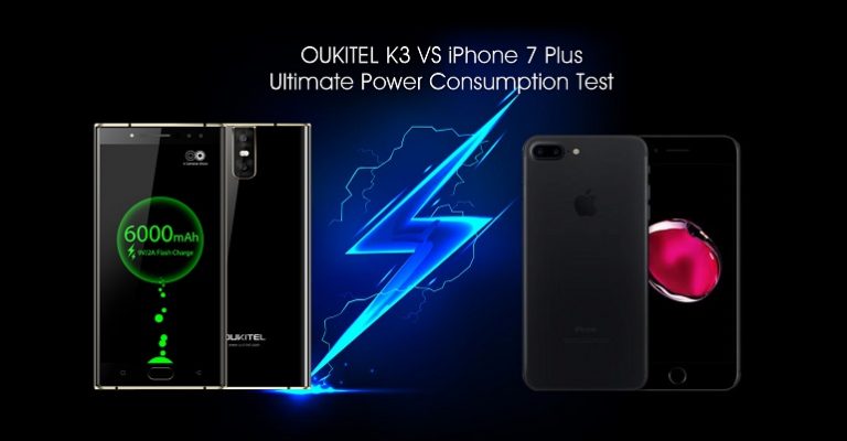 iPhone 7 Plus VS Oukitel K3: test di durata batteria