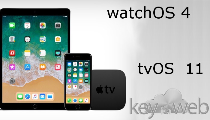 Dopo iOS 11 ecco watchOS 4 e tvOS 11 disponibili al download