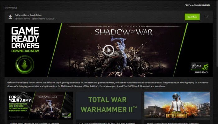 Nvidia rilascia i nuovi driver GeForce 387.92 e mette il turbo a Forza 7