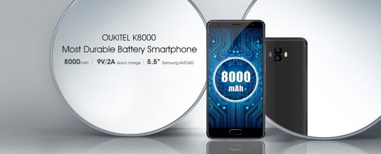 OUKITEL K8000 sta arrivando, il primo smartphone con batteria da 8000 mAh al mondo