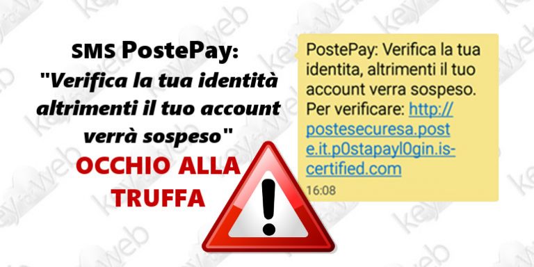 SMS PostePay: “Verifica la tua identità altrimenti il tuo account verrà sospeso”, occhio alla truffa