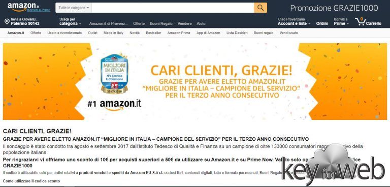 Amazon regala 10 euro ogni 50 euro di spesa solo oggi