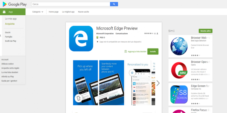 Microsoft Edge si aggiorna con maggiore supporto a Oreo