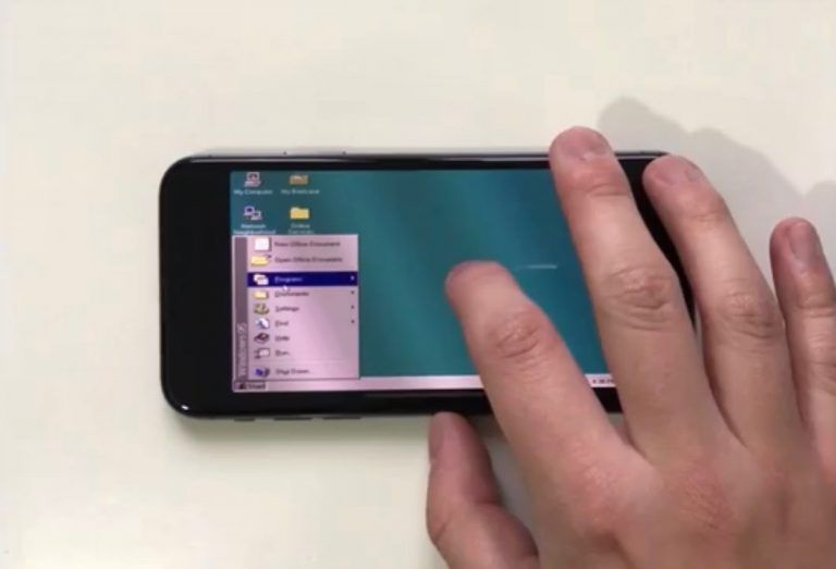 iPhone X e Windows 95, esperimento perfettamente riuscito