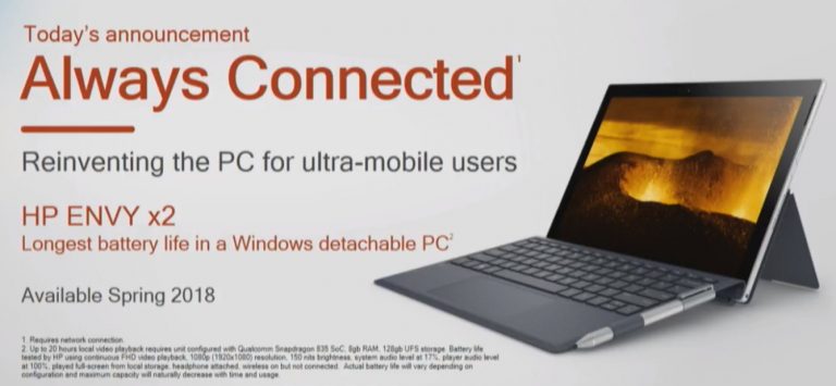 HP Envy X2 Windows on ARM passa la certificazione FCC